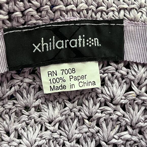 Vintage Y2k Xhilaration Lavender Crochet Paper Hat NWT